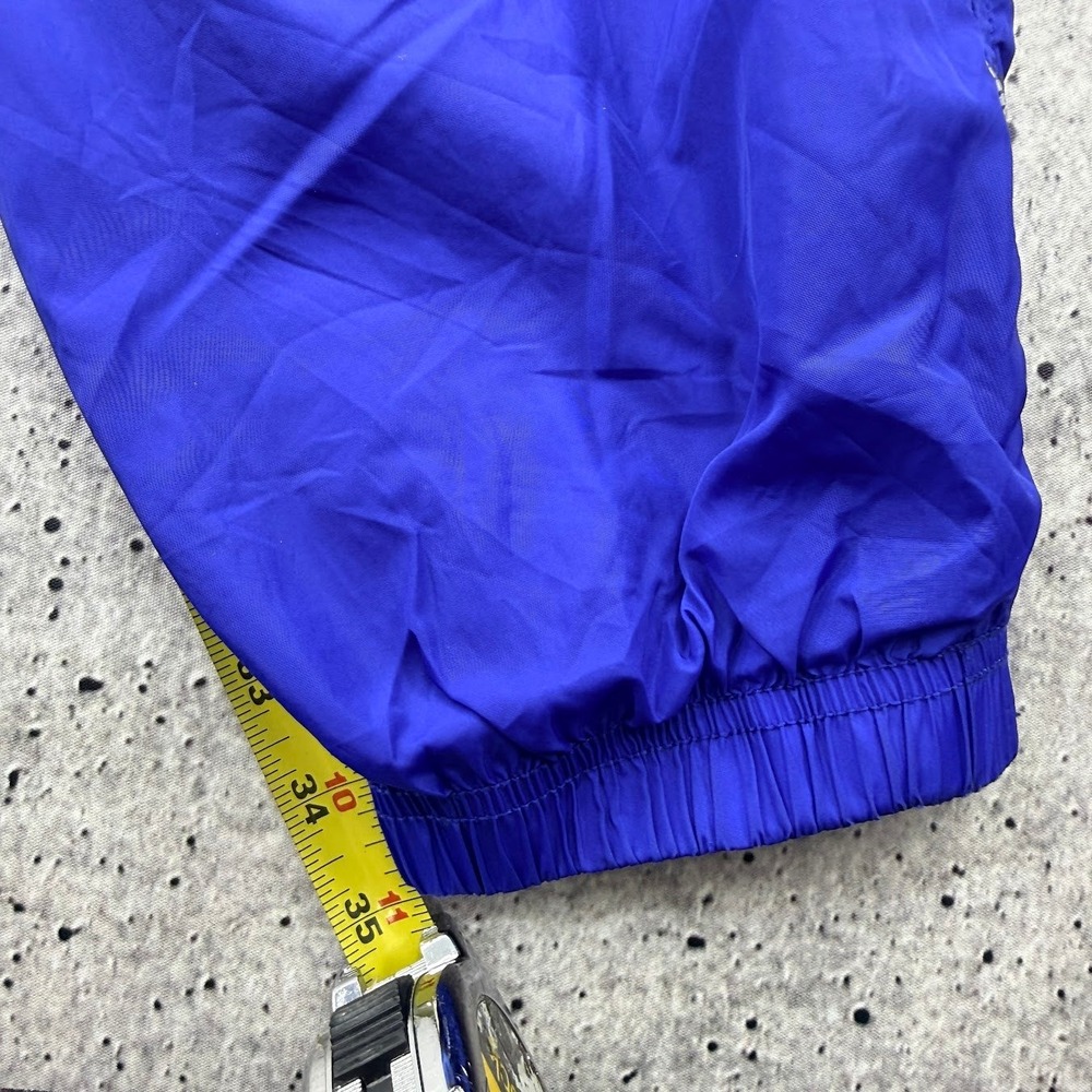 Vintage 90s Nike Team Blue White Swoosh Lined Ankle Zip Track Pants Mens 2XLT - Picture 7 of 9